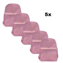 KIT COM 5 MOCHILAS ROSA NAILON escolar, faculdade, notebook para o dia a dia KIT COM 5 MOCHILAS ROSA NAILON escolar, faculdade, notebook para o dia a dia