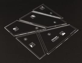 Kit com 5 Moldes para Patchwork e Appliqué em Formatos Variados 22,9 x 22,9 cm, 0,3 cm de Espessura - Traceease Kit com 5 Moldes para Patchwork e Appliqué em Formatos Variados 22,9 x 22,9 cm, 0,3 cm de Espessura - Traceease