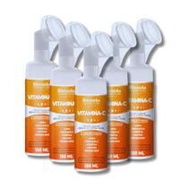 KIT com 5 mousse micelar Vitamina C Rhenuks 150ml REVENDA