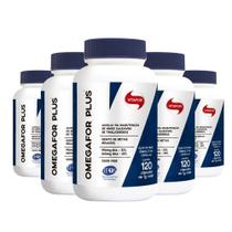 Kit com 5 Omegafor Plus Vitafor 120 Cápsulas Ômega 3 Dha 660mg Epa 990mg Kit com 5 Omegafor Plus Vitafor 120 Cápsulas Ômega 3 Dha 660mg Epa 990mg
