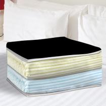 kit com 5 Organizadores de Guarda Roupa Maleiro Transparente Tam M