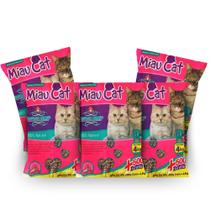 Kit Com 5 Pacotes de Areia Sanitária Antiodor Tira Cheiro Miaucat Para Gatos Tradicional 100%Natural Kit Com 5 Pacotes de Areia Sanitária Antiodor Tira Cheiro Miaucat Para Gatos Tradicional 100%Natural