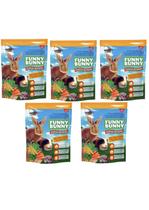 Kit com 5 Pacotes Ração para Coelhos e Hamsters Funny Bunny Delícias da Horta 500 Gramas