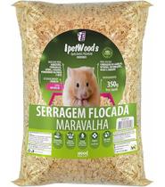 Kit com 5 pacotes Serragem flocada ipet woods 350g (maravalha) - IpetWoods