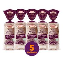 Kit com 5 Pães de Forma Vegano Wickbold do Forno 100% Nutrição 500g
