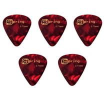 Kit com 5 Palhetas Spring 0.71mm Celulóide