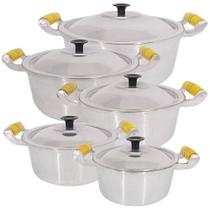 Kit Com 5 Panelas Grossas Alumínio Batido Fundido - Aluminex Kit Com 5 Panelas Grossas Alumínio Batido Fundido - Aluminex