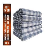 Kit Com 5 Pano De Chão Neves - Pesado 85 Gramas - Grande 65 X 40cm - Multiuso - Limpeza Geral