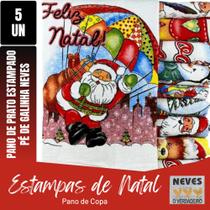 Kit Com 5 Pano De Prato - Estampas Natalinas Variadas - Neves - 100% Algodão - 41cm X 69cm - 65 g Kit Com 5 Pano De Prato - Estampas Natalinas Variadas - Neves - 100% Algodão - 41cm X 69cm - 65 g