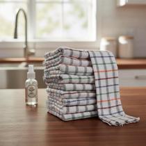 Kit Com 5 Panos De Chão Listrado Grande 70cm x 47cm Limpeza Geral Quadriculado Duplo Alta Absorção Kit Com 5 Panos De Chão Listrado Grande 70cm x 47cm Limpeza Geral Quadriculado Duplo Alta Absorção