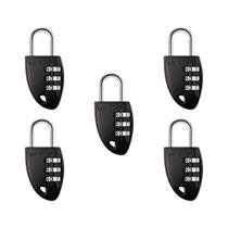 Kit com 5 papaiz cadeado com segredo cs23 30mm zamac preto