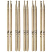 Kit com 5 Pares de Baquetas para Bateria Hickory 5A New York