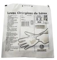 Kit com 5 pares de luva latex cirurgica esteril c/ po tam 8,0 cod 212401 descarpack Kit com 5 pares de luva latex cirurgica esteril c/ po tam 8,0 cod 212401 descarpack