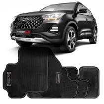 Kit com 5 Peças de Tapete Borracha Impermeável Automotivo Chery Tiggo 5x 2018 a 2023