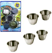 Kit com 5 Peças Forma de Metal para Cupcake 2,5 x 6 cm de Ø Kit com 5 Peças Forma de Metal para Cupcake 2,5 x 6 cm de Ø