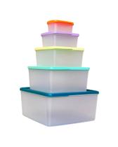 Kit Com 5 Peças Quadradas Basic Line Da Tupperware