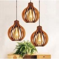 Kit com 5 Pendente Luminária De Teto Lustre de Sala / Cozinha em MDF Reforçado