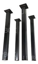 Kit Com 5 Pés De Ferro Cannes Quadrado Mesa 60cm Aço Forte