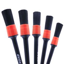 Kit com 5 pincéis detalhamento automotivo uso externo - evox