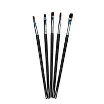 Kit Com 5 Pinceis Pretos Para Decoração de Unhas Kit Com 5 Pinceis Pretos Para Decoração de Unhas