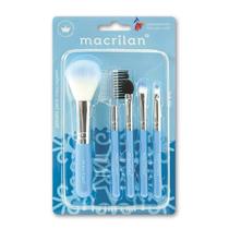 Kit com 5 Pincéis Princesa Azul - Macrilan Kit com 5 Pincéis Princesa Azul - Macrilan
