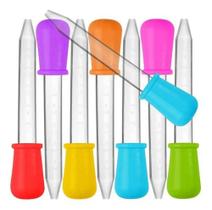 Kit Com 5 Pipetas Conta Gotas Coloridas