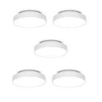 Kit com 5 Plafons para 3 Lâmpadas Redondo 36cm 7652 JD Molina Branco
