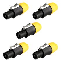 Kit Com 5 Plug Conector Speakon Sas Fl4 Macho Linha 4 Polos Kit Com 5 Plug Conector Speakon Sas Fl4 Macho Linha 4 Polos