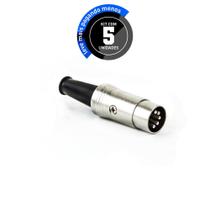 Kit com 5 Plug MIDI DIM Metálico Profissional Kit com 5 Plug MIDI DIM Metálico Profissional