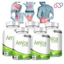 Kit com 5 Potes Arnica 500mg 300 Cápsulas Antiinflamatorio Tônico Anticéptico Analgésico Hematona Furúnculos