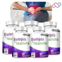 Kit com 5 Potes Berinjela Com Alcachofra 500mg 300 Cápsulas