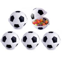 Kit com 5 Potes de Lembranças Doces para Festa Aniversário Bola de Futebol - Plasútil