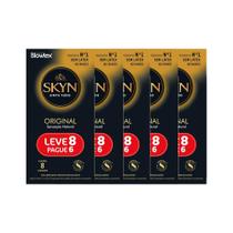 Kit com 5 Preservativos SKYN Original Leve 8 Pague 6 unidades