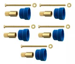 kit com 5 Prolongador Registro Docol Pressão/gaveta 1/2" - 3/4" - 1" - Blukit