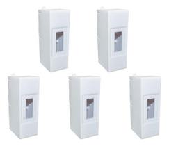 Kit com 5 quadro distribuição 2 modulos branco steck ref ssct2