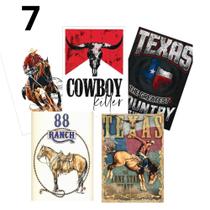 Kit com 5 quadros country feito em MDF corte a laser com adesivos de alta qualidade.