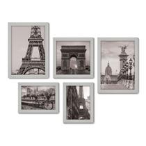 Kit Com 5 Quadros Decorativos - França Paris Mundo Torre - 145kq01b