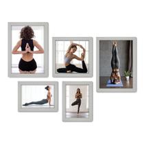 Kit Com 5 Quadros Decorativos - Yoga - Relaxamento - Meditação - 179kq01b