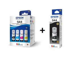 Kit com 5 refil epson 544 original (2 pretos e 1 de cada colorido) 65ml cada Kit com 5 refil epson 544 original (2 pretos e 1 de cada colorido) 65ml cada