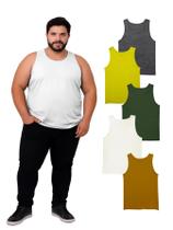 Kit Com 5 Regata Masculina Plus Size 100% Poliéster Sortidas Kit Com 5 Regata Masculina Plus Size 100% Poliéster Sortidas