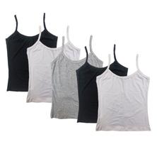 Kit com 5 Regatas Femininas Básicas de Alça Fina Colors Kit com 5 Regatas Femininas Básicas de Alça Fina Colors