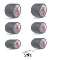 Kit com 5 rolos FITA SILVER TAPE 45 X 25M ADERE