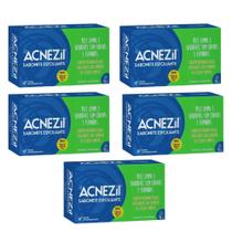 Kit com 5 Sabonete Esfoliante Acnezil 90g Cimed- Remove As Celulas Mortas Cimed