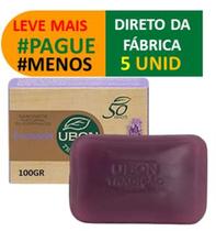 Kit com 5 Sabonetes Glicerina Vegetal Lavanda Barra Glicerinado C/ Oleos Essencias Emolientes Ubon Kit com 5 Sabonetes Glicerina Vegetal Lavanda Barra Glicerinado C/ Oleos Essencias Emolientes Ubon