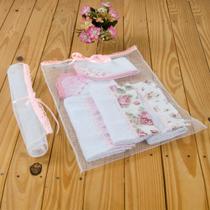 Kit com 5 Saquinho Maternidade Tule Reforçado Organizador Fechamento em Fita de Cetim - Mãe e Filho Enxovais Kit com 5 Saquinho Maternidade Tule Reforçado Organizador Fechamento em Fita de Cetim - Mãe e Filho Enxovais