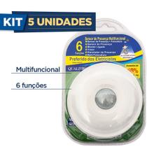 Kit Com 5 Sensor de Presença Sobrepor/embutir Teto 360g Qa19m Qualitronix