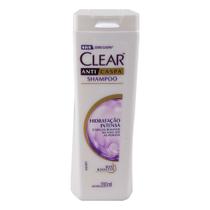 Kit com 5 Shampoo Clear Anticaspa Hidratação Intensa Aminoácidos 200ml