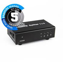 Kit Com 5 Splitter Hdmi 1 Entrada 4 Saídas, Kit Com 5 Splitter Hdmi 1 Entrada 4 Saídas,