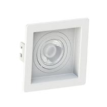 Kit com 5 Spots de Embutir Recuado Quadrado Branco MR16 - Lumanti