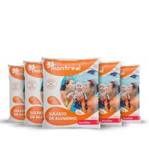 KIt com 5 Sulfato Alumínio Decantador Piscina Floculada Limpeza 2 Kg Montreal KIt com 5 Sulfato Alumínio Decantador Piscina Floculada Limpeza 2 Kg Montreal